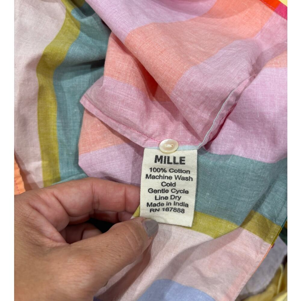 Multicolor Striped Ruffle Button-Up Blouse - Picture 5 of 5